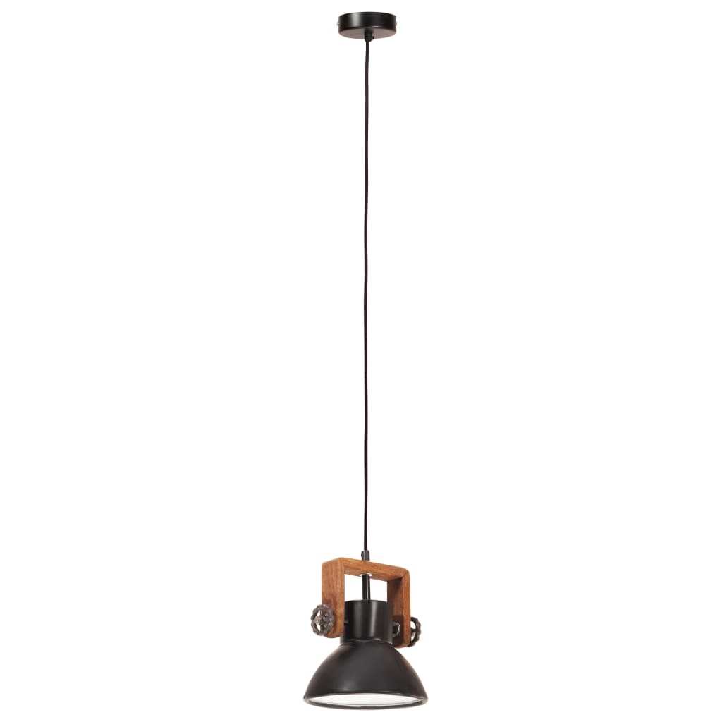 Hänglampa industriell 25 W svart rund 19 cm E27