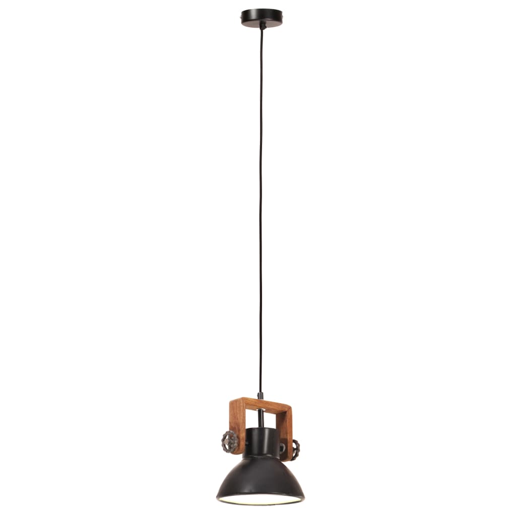 Hänglampa industriell 25 W svart rund 19 cm E27