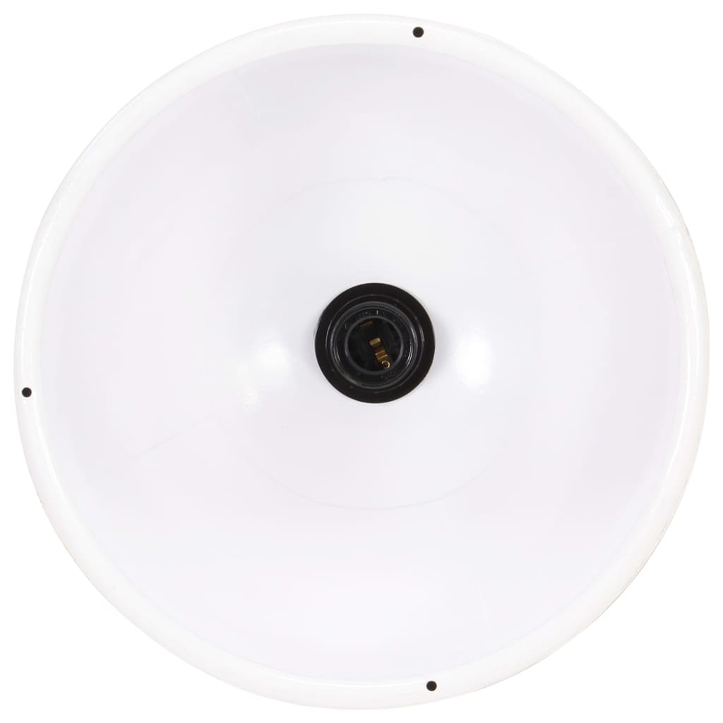 Hänglampa industriell 25 W vit rund 30 cm E27