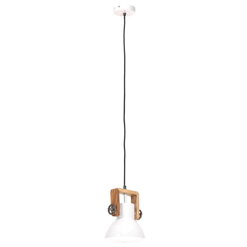 Hänglampa industriell 25 W vit rund 19 cm E27