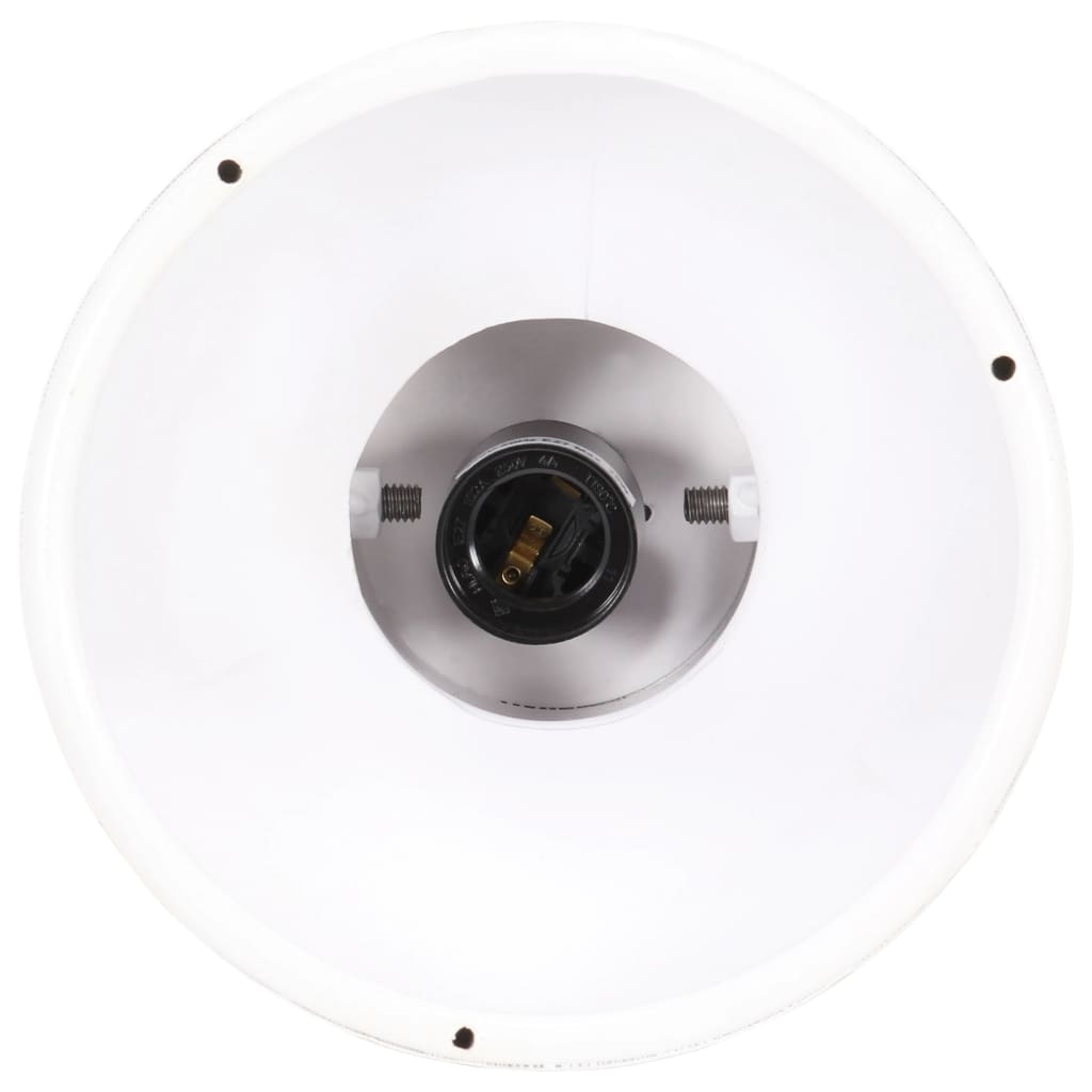 Hänglampa industriell 25 W vit rund 19 cm E27