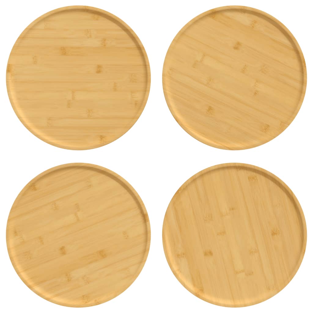 Pizzatallrikar 4 st Ø32x1,5 cm bambu