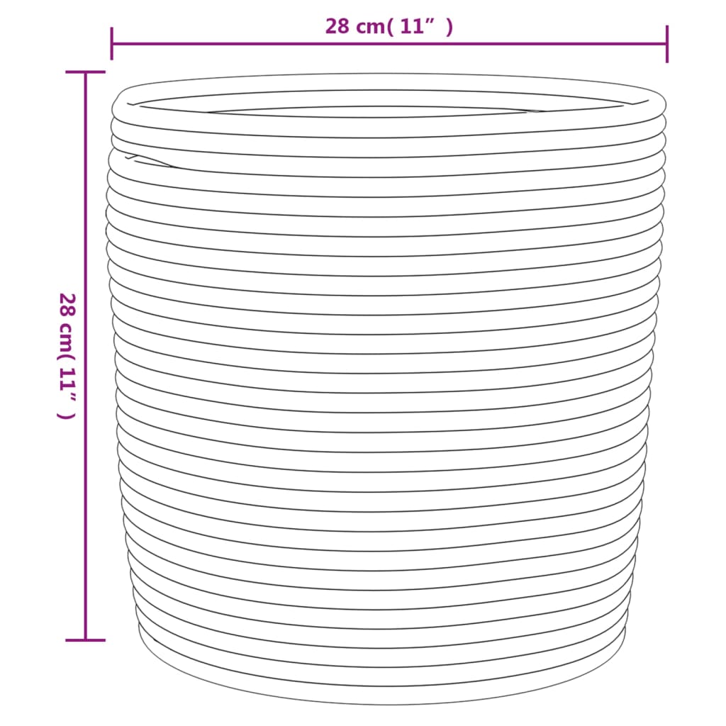 Förvaringskorgar 2 st grå och vit Ø28x28 cm bomull