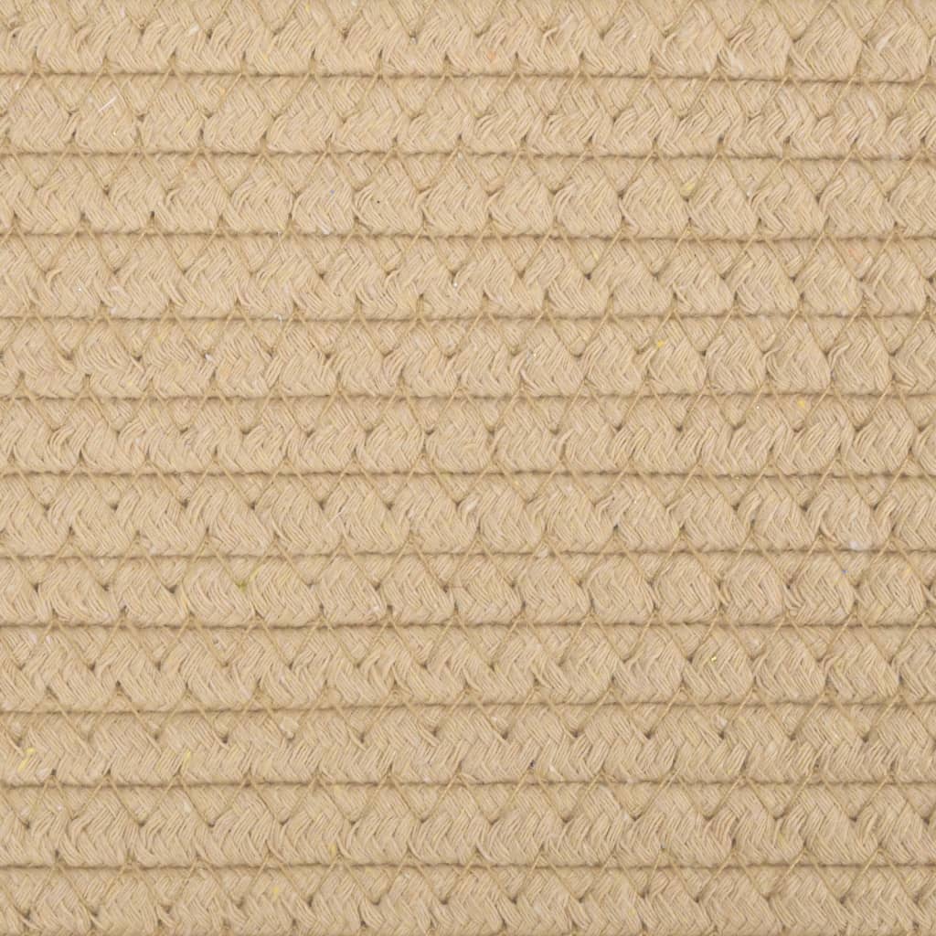 Förvaringskorg beige och vit Ø38x46 cm bomull