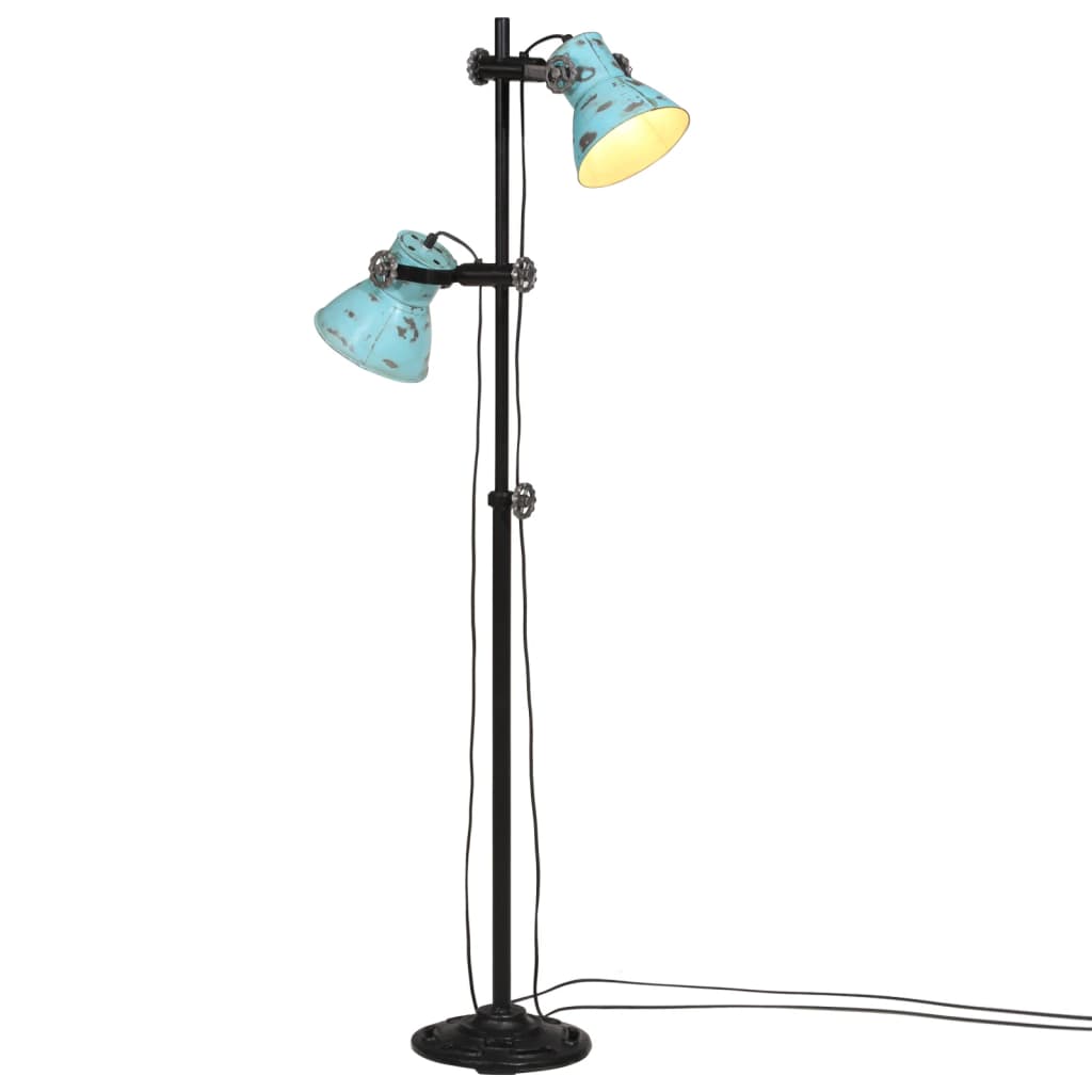 Golvlampa 25 W nött blå 25x25x90/160 cm E27