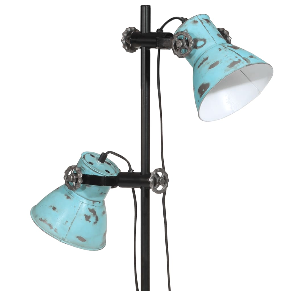 Golvlampa 25 W nött blå 25x25x90/160 cm E27