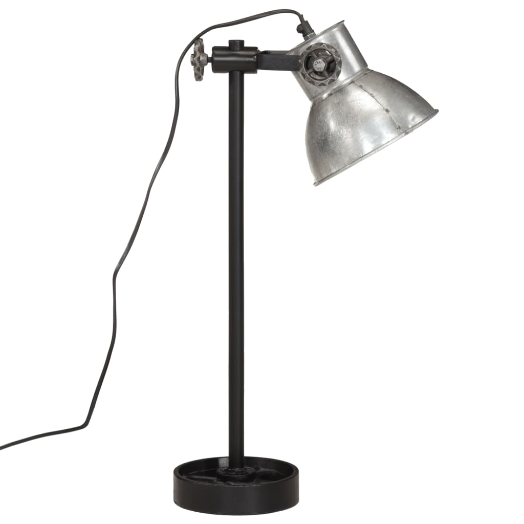 Skrivbordslampa 25W vintage silver 15x15x55 cm E27