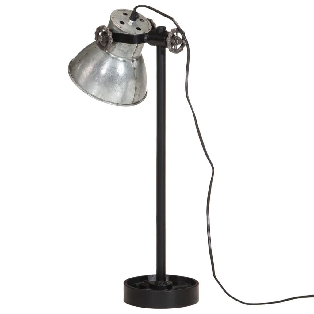 Skrivbordslampa 25W vintage silver 15x15x55 cm E27