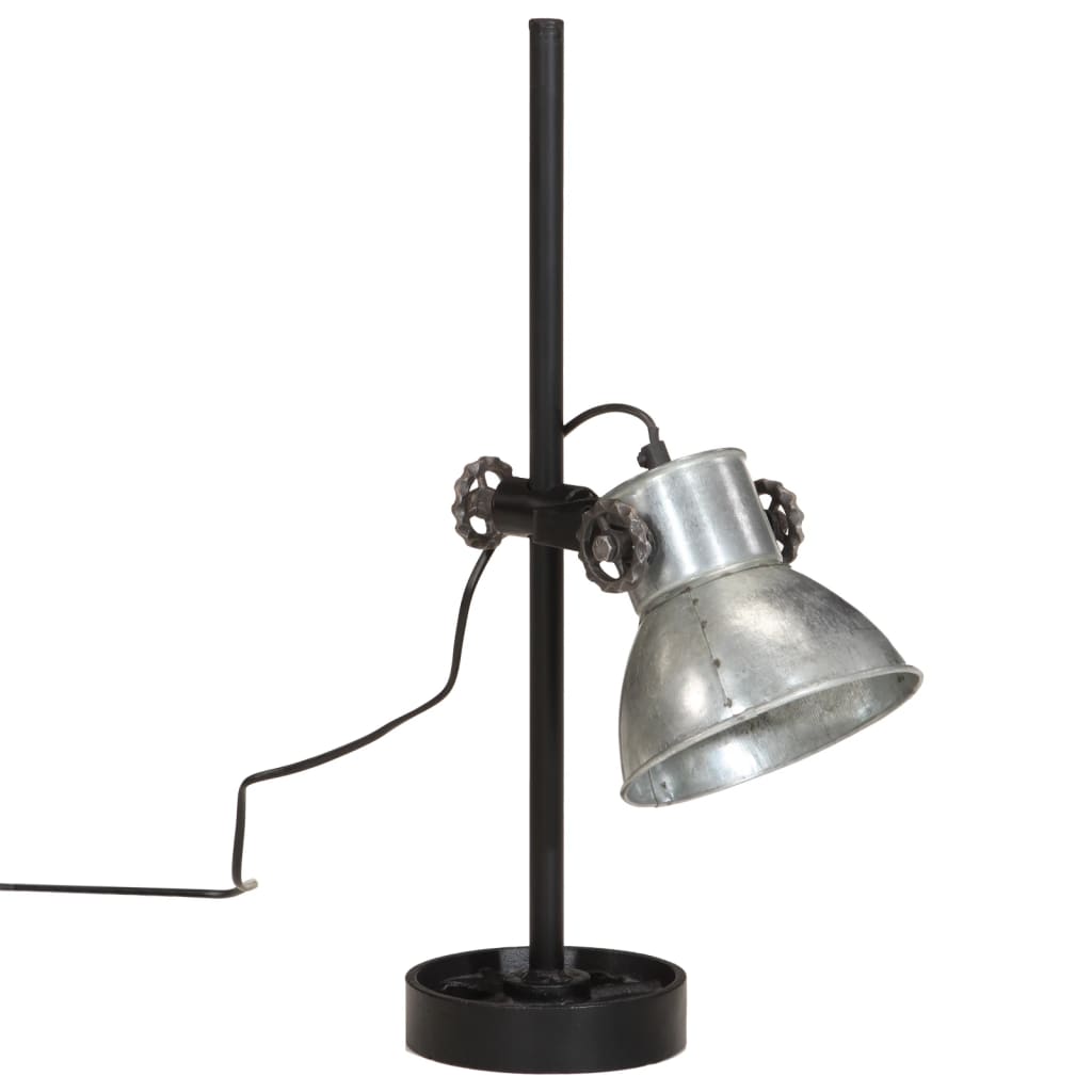 Skrivbordslampa 25W vintage silver 15x15x55 cm E27