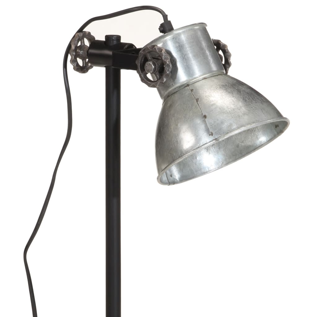 Skrivbordslampa 25W vintage silver 15x15x55 cm E27