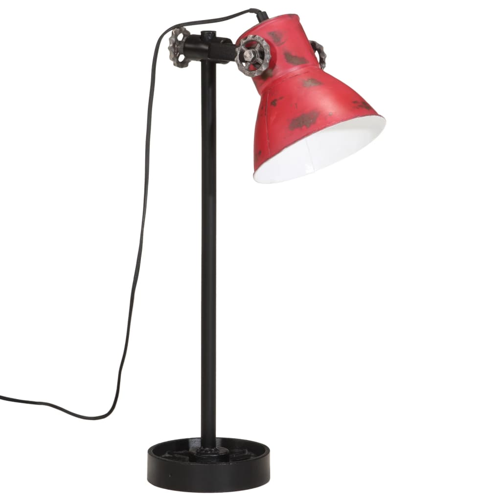 Skrivbordslampa 25 W nött röd 15x15x55 cm E27