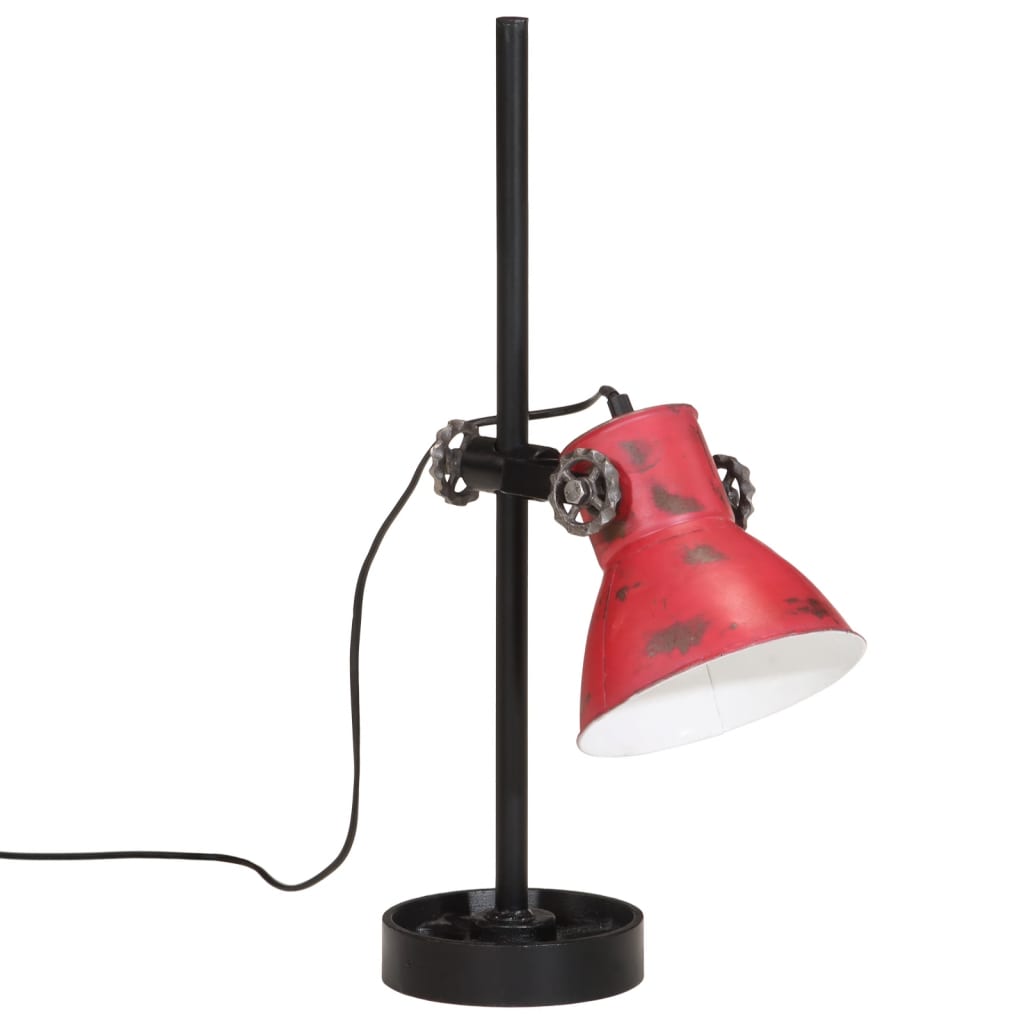 Skrivbordslampa 25 W nött röd 15x15x55 cm E27