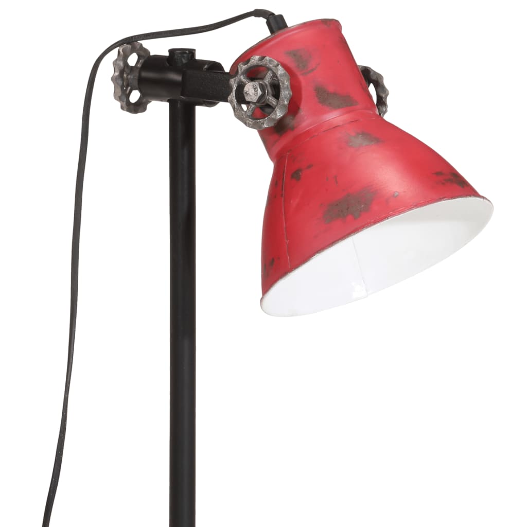 Skrivbordslampa 25 W nött röd 15x15x55 cm E27