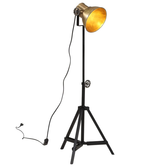 Golvlampa 25 W antik mässing 35x35x65/95 cm E27