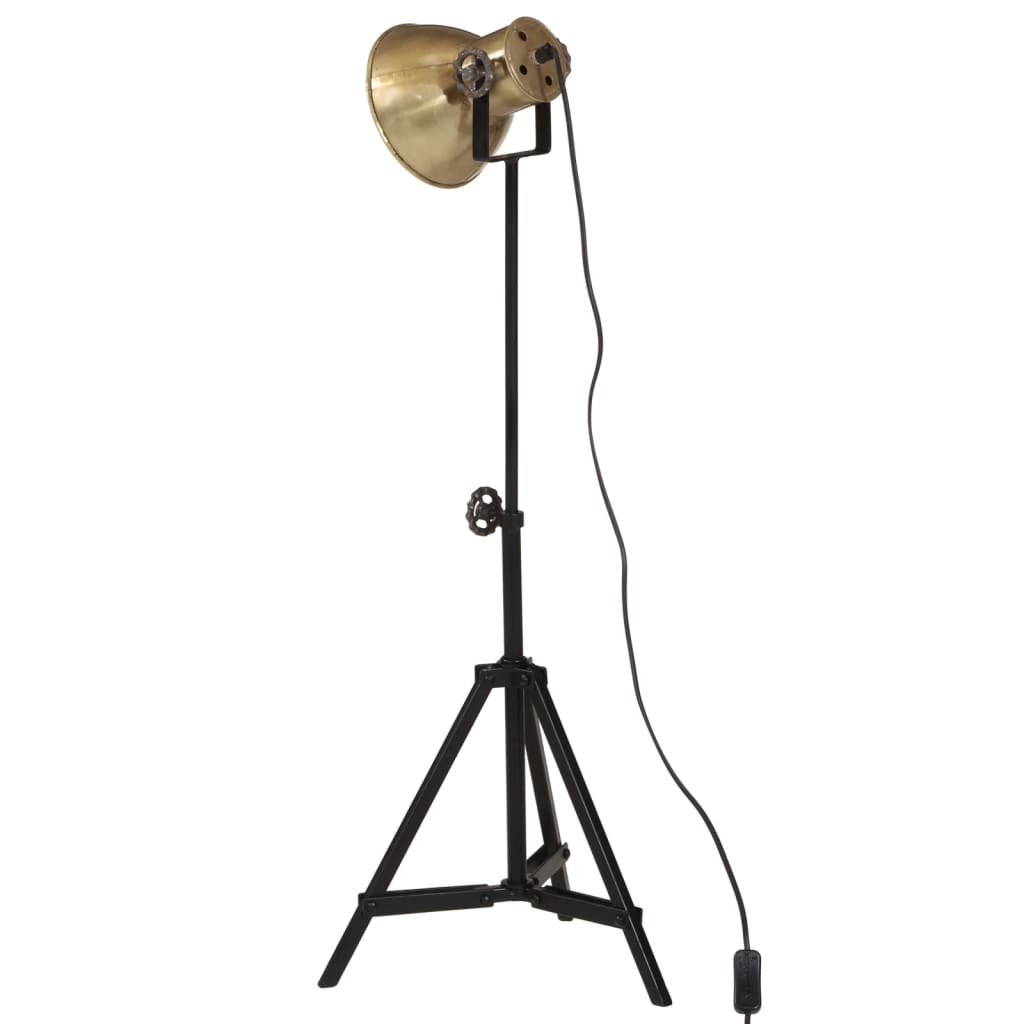 Golvlampa 25 W antik mässing 35x35x65/95 cm E27