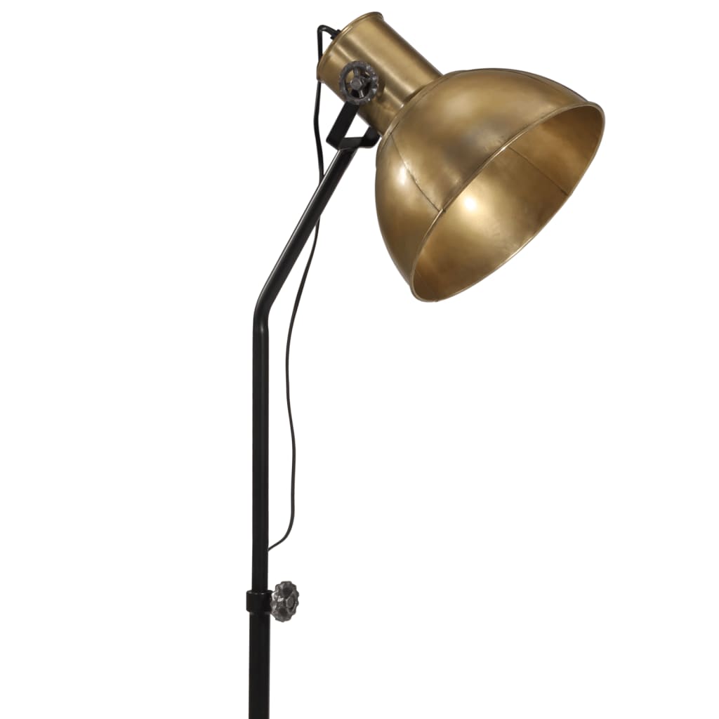 Golvlampa 25 W antik mässing 30x30x90-150 cm E27