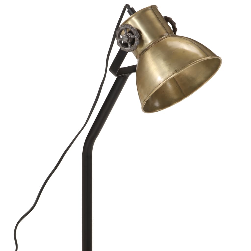 Skrivbordslampa 25 W antik mässing 17x17x60 cm E27