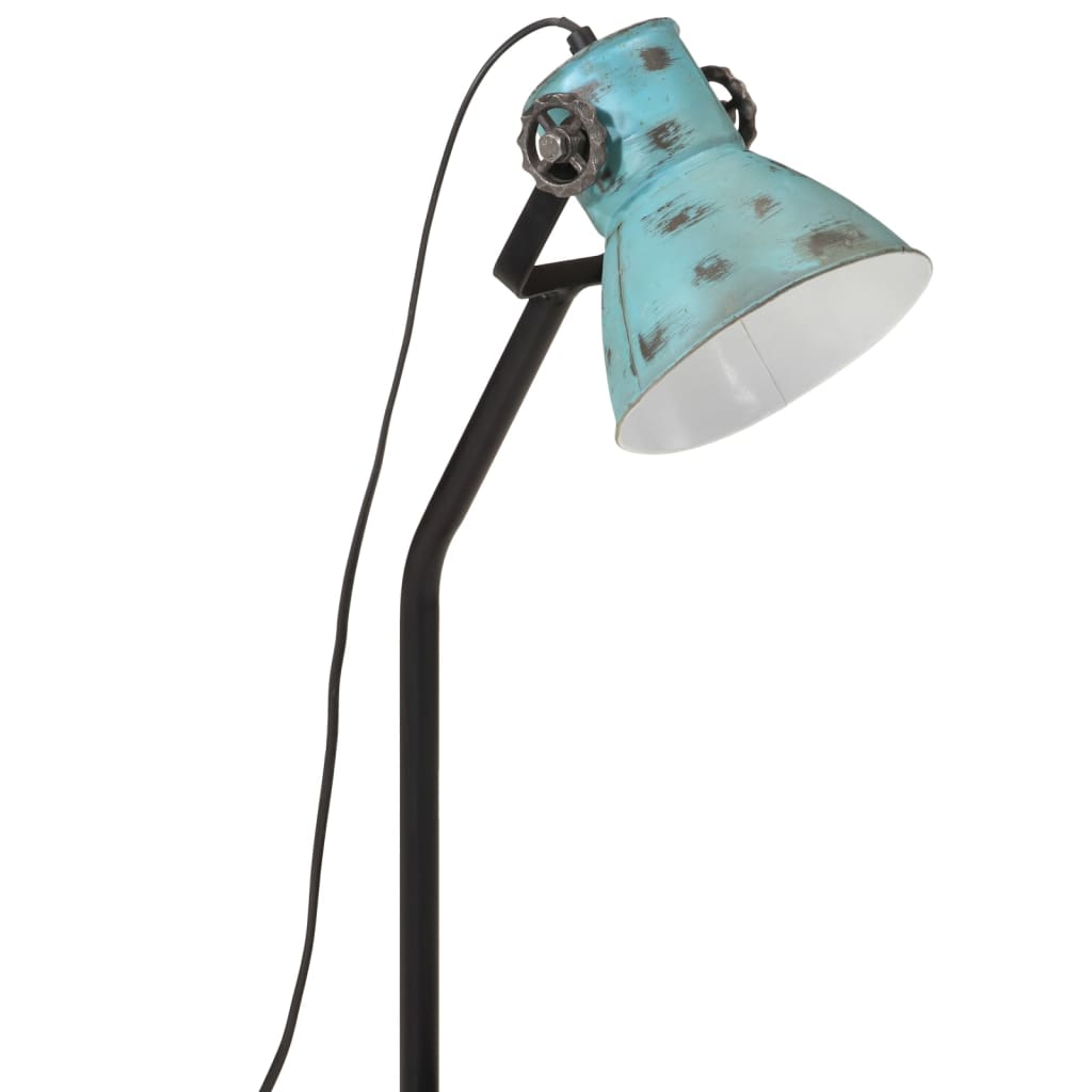 Skrivbordslampa 25 W nött blå 17x17x60 cm E27