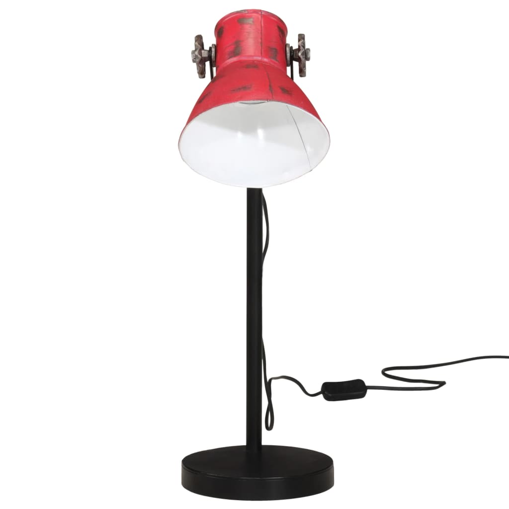 Skrivbordslampa 25 W nött röd 17x17x60 cm E27