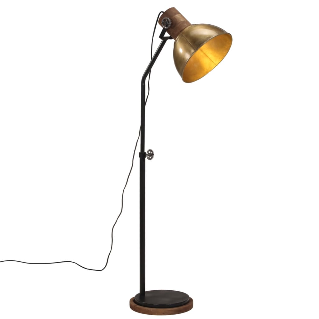 Golvlampa 25 W antik mässing 30x30x100-150 cm E27