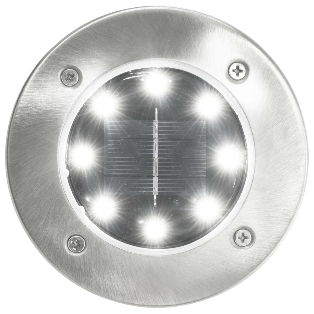 Marklampor soldrivna 8 st LED vit