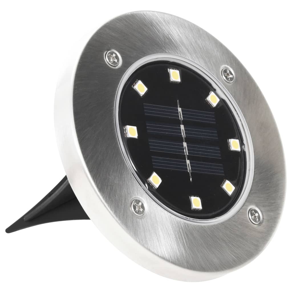 Marklampor soldrivna 8 st LED vit