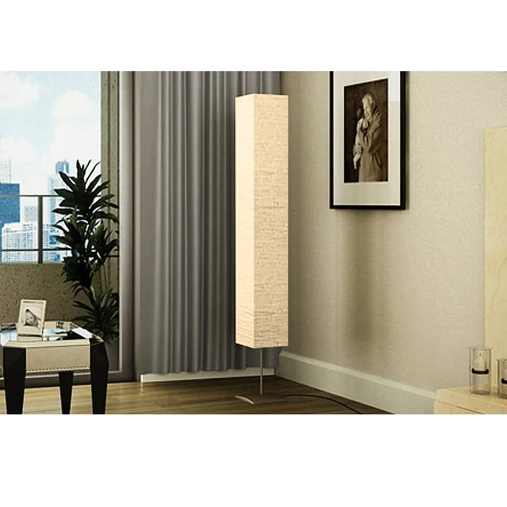 Golvlampa med stålstativ 170 cm beige